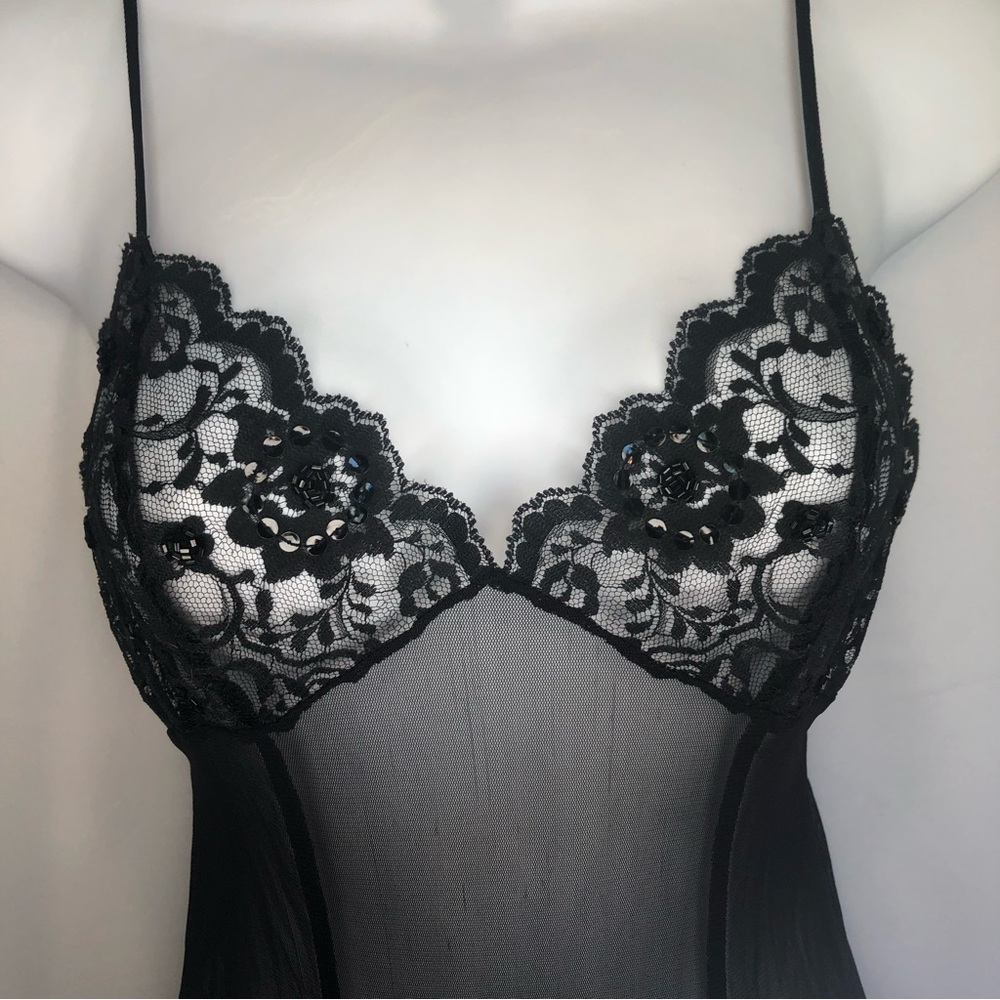 Vintage Y2K Victoria’s Secret Black Lace Nightgown - Picture 2 of 10